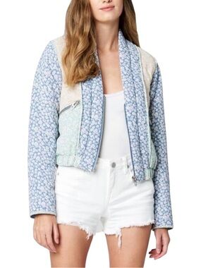Blank NYC Summer Romance Quilted Patchwork Jacket - Size Large